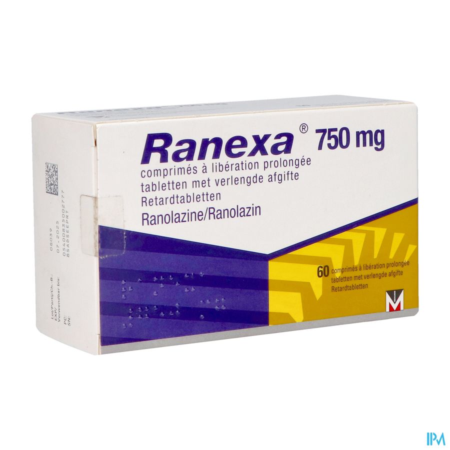 Ranexa 750mg Lib.prolongee Comp 60 Ranexa 750mg Lib.prolongee Comp 60