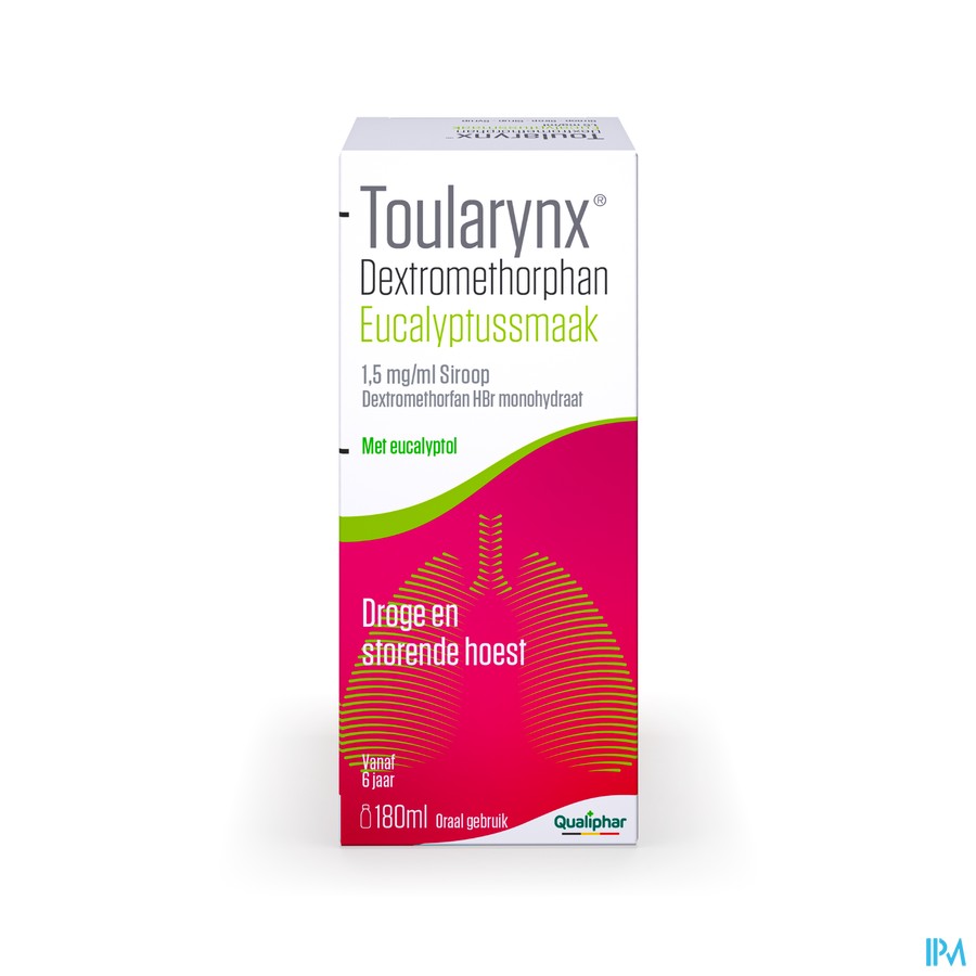Toularynx Dextromethorphan Eucalyptussmaak 180ml siroop
