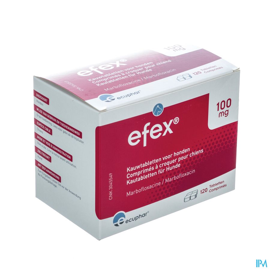 Efex 100mg Kauwtabl. Hond 120 Efex 100mg Kauwtabl. Hond 120