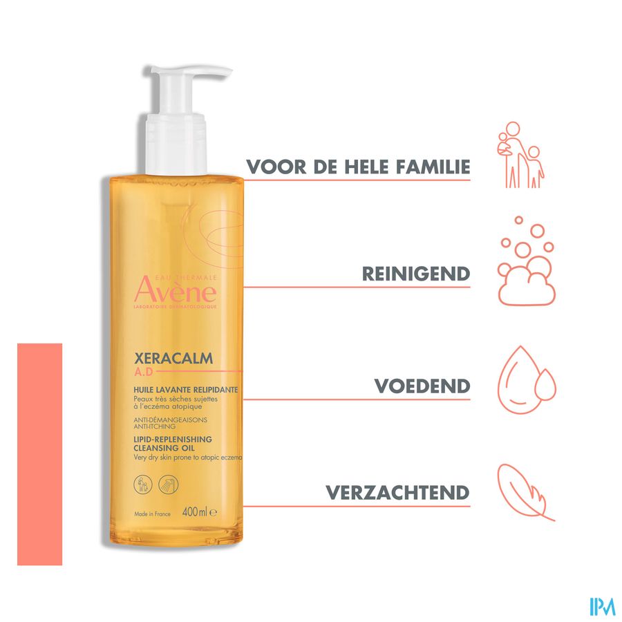 Avene Xeracalm Ad Wasolie Relipiderend 400ml Nf 12