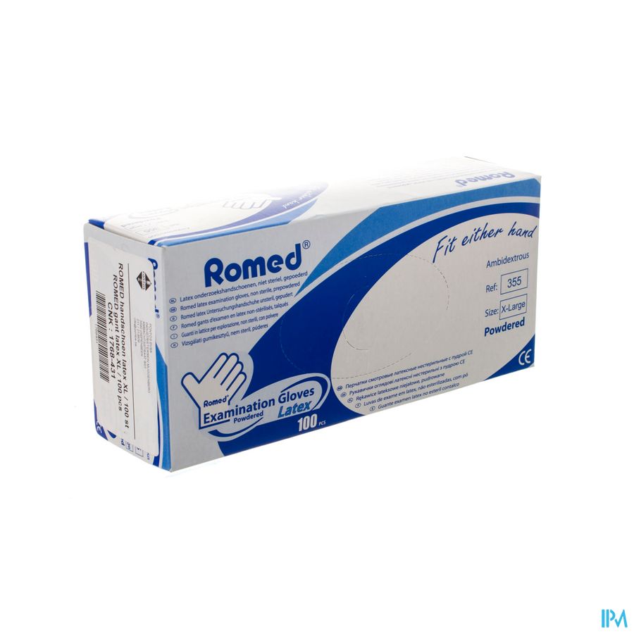 Handschoen Latex Onderzoek X-large 100 Pontos Handschoen Latex Onderzoek X-large 100 Pontos