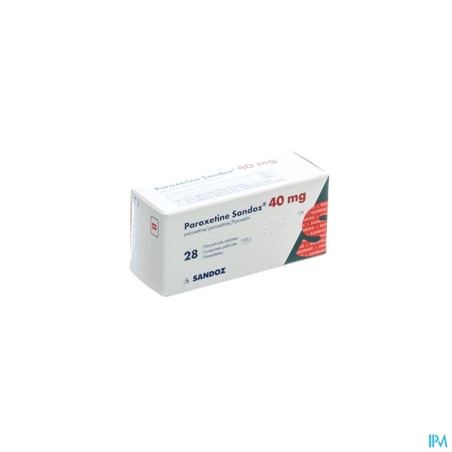 Paroxetine 40mg Sandoz Comp 28 X 40mg Paroxetine 40mg Sandoz Comp 28 X 40mg