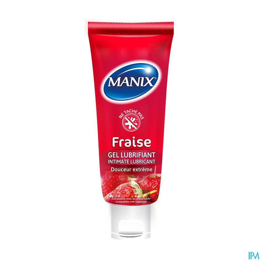 Manix Gel Lubrifiant Fraise 80ml 3