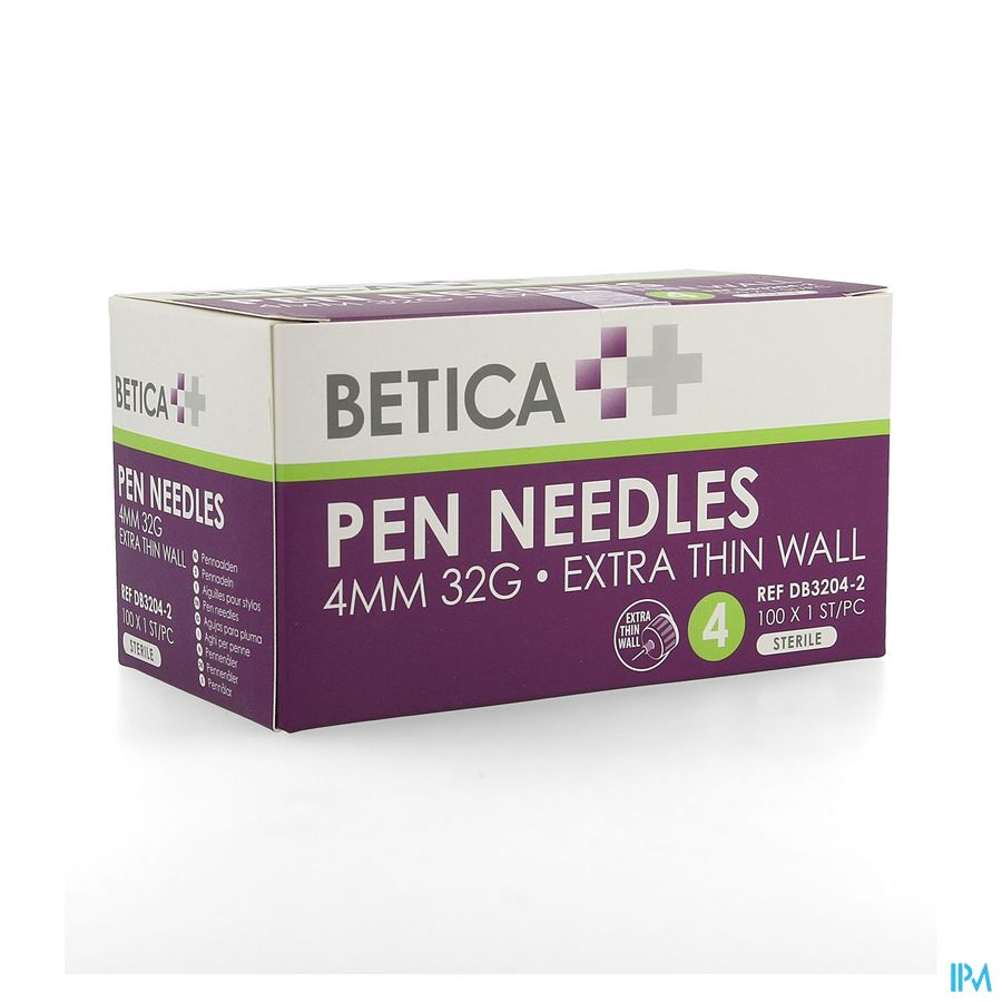 Betica Pen Needles 4mm 32g 100 Betica Pen Needles 4mm 32g 100