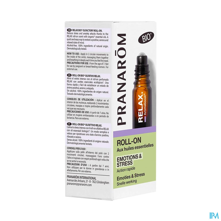 Pranarom Aromaboost Relax Roller Bio 5ml Pranarom Aromaboost Relax Roller Bio 5ml