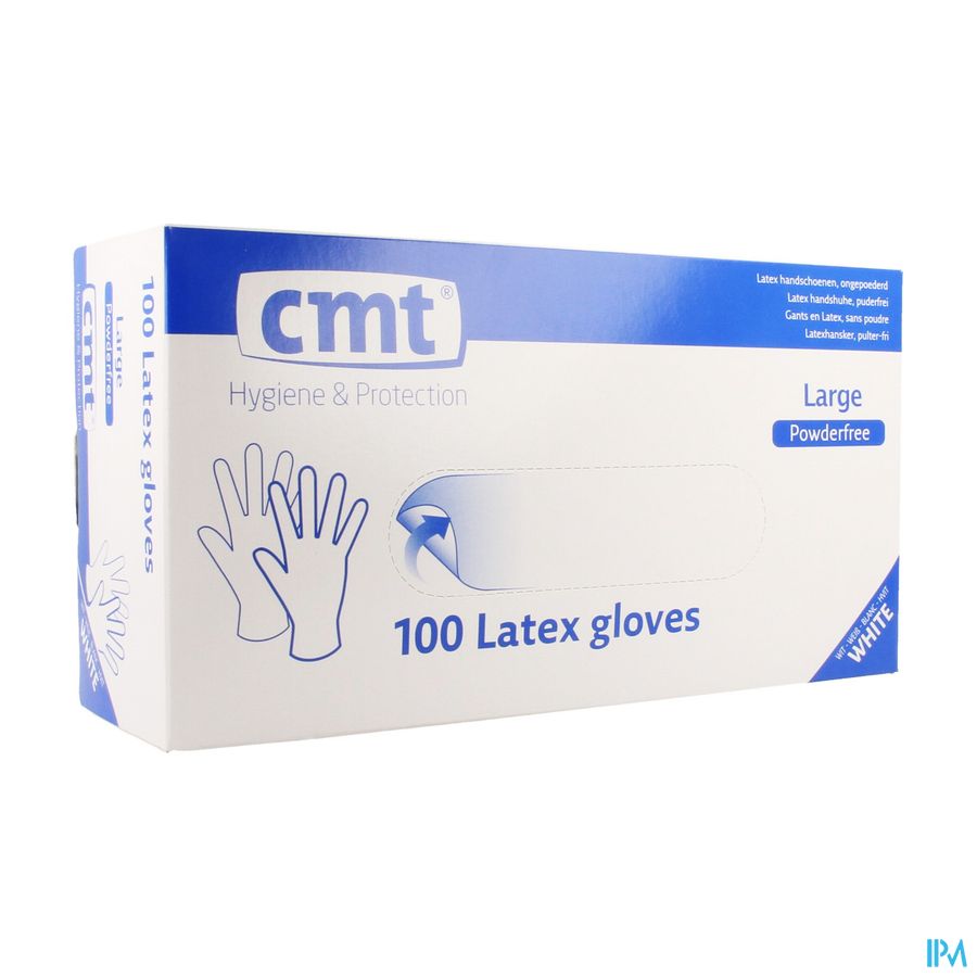 Cmt Handschoenen Latex Wit Pf l 100 Cmt Handschoenen Latex Wit Pf l 100