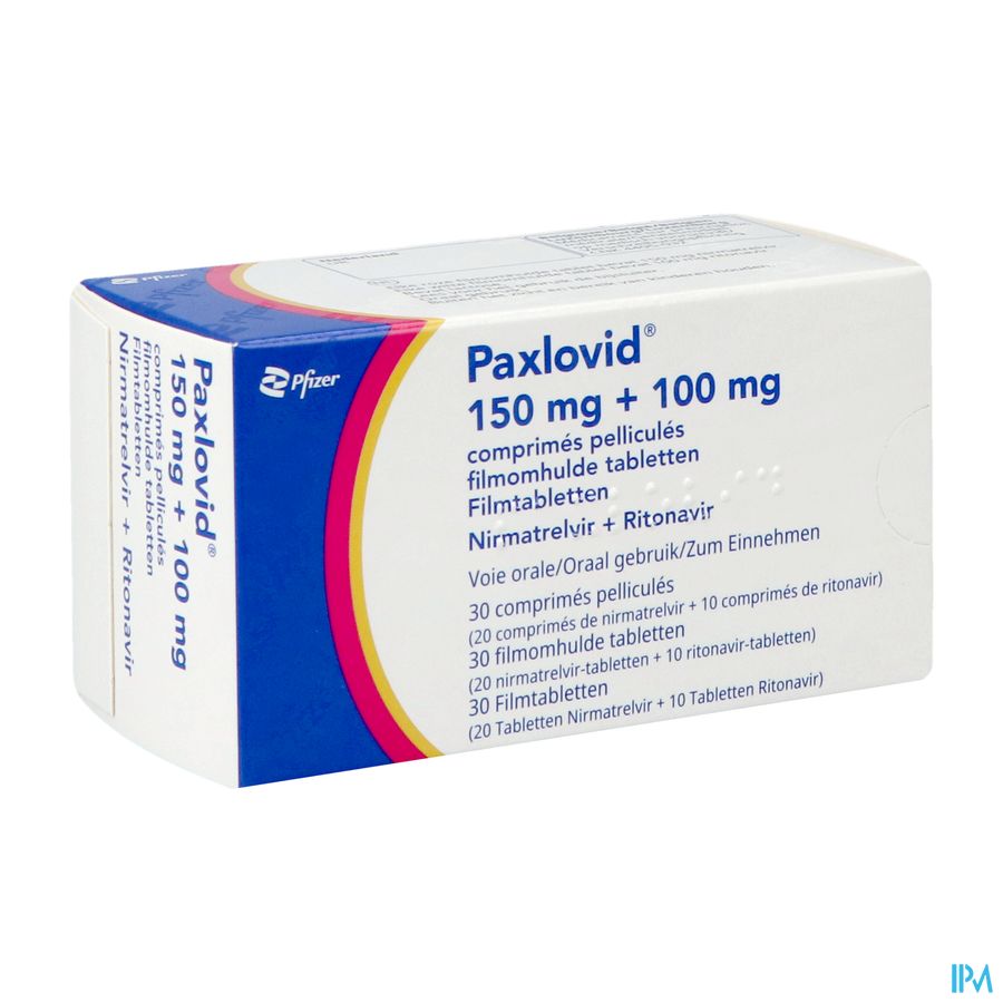 Paxlovid 150mg+100mg Filmomh Tabl 30 Opa/alu/pvc Paxlovid 150mg+100mg Filmomh Tabl 30 Opa/alu/pvc