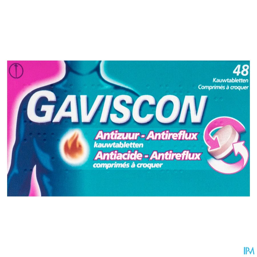Gaviscon Antiacide-antireflux Comp A Croquer 48 Gaviscon Antiacide-antireflux Comp A Croquer 48