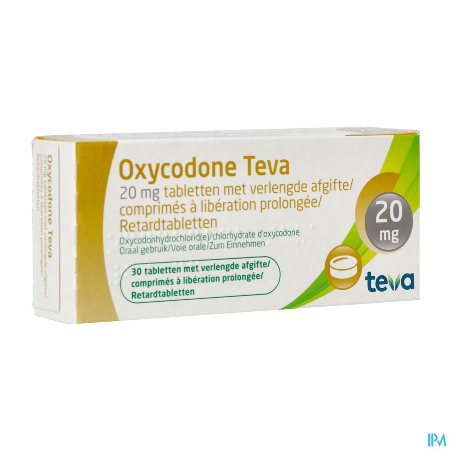 Oxycodone Teva 20mg Verlengde Afgifte Comp 30 Oxycodone Teva 20mg Verlengde Afgifte Comp 30