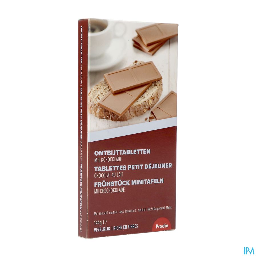 Prodia Ontbijttabletten Melkchoco 144g Revogan Prodia Ontbijttabletten Melkchoco 144g Revogan