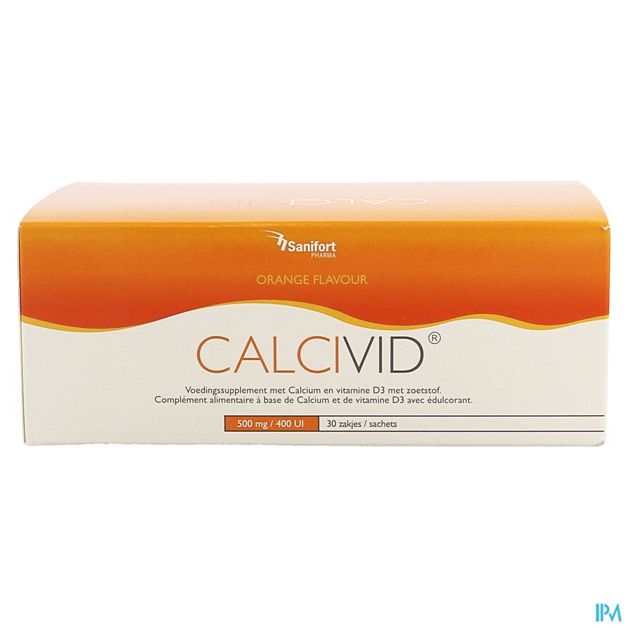 Calcivid 500mg/400ie Orange Sach 30 2