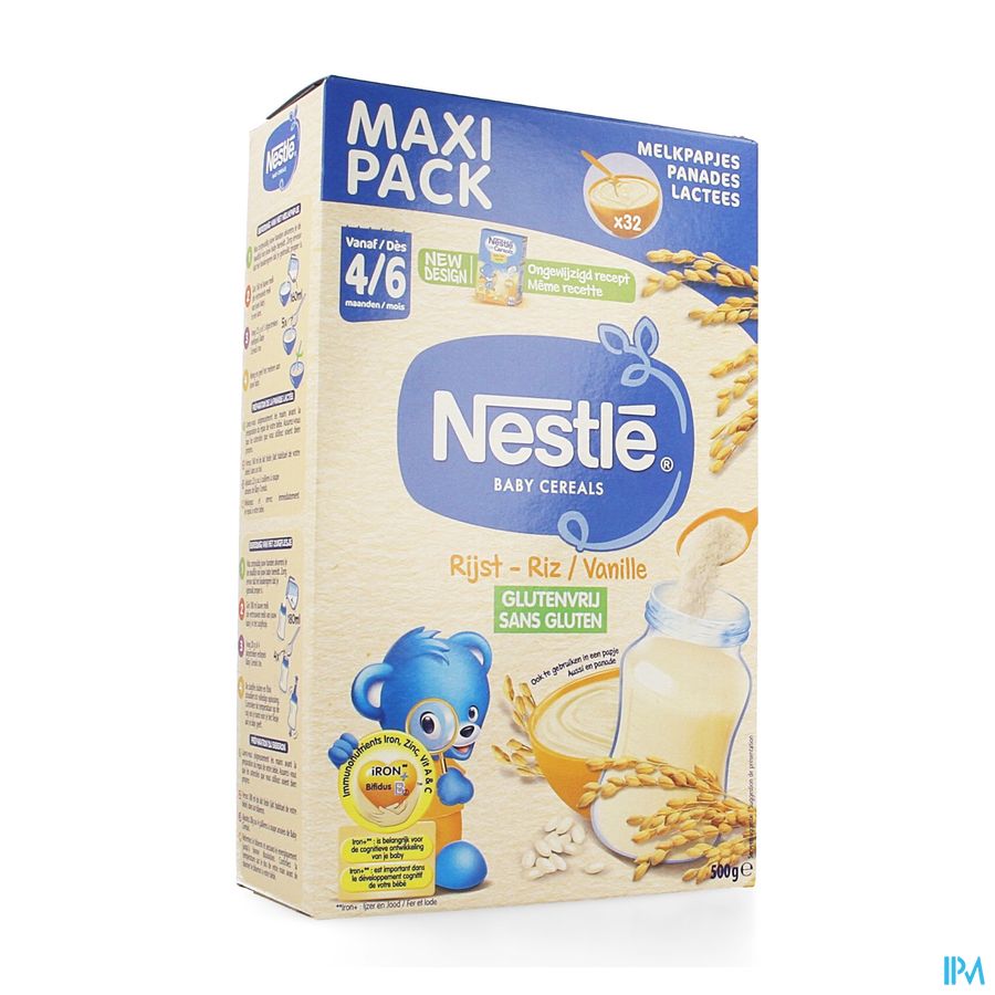 Nestle Baby Cereals Rijst-vanille 500g