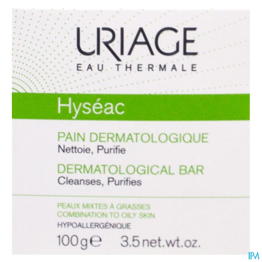 Uriage Hyseac Wasstuk Dermatolog. Zeep 100g 5