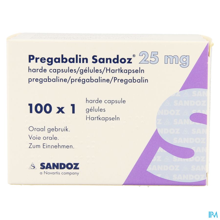 Pregabaline Sandoz 25mg Caps Dur 100 1