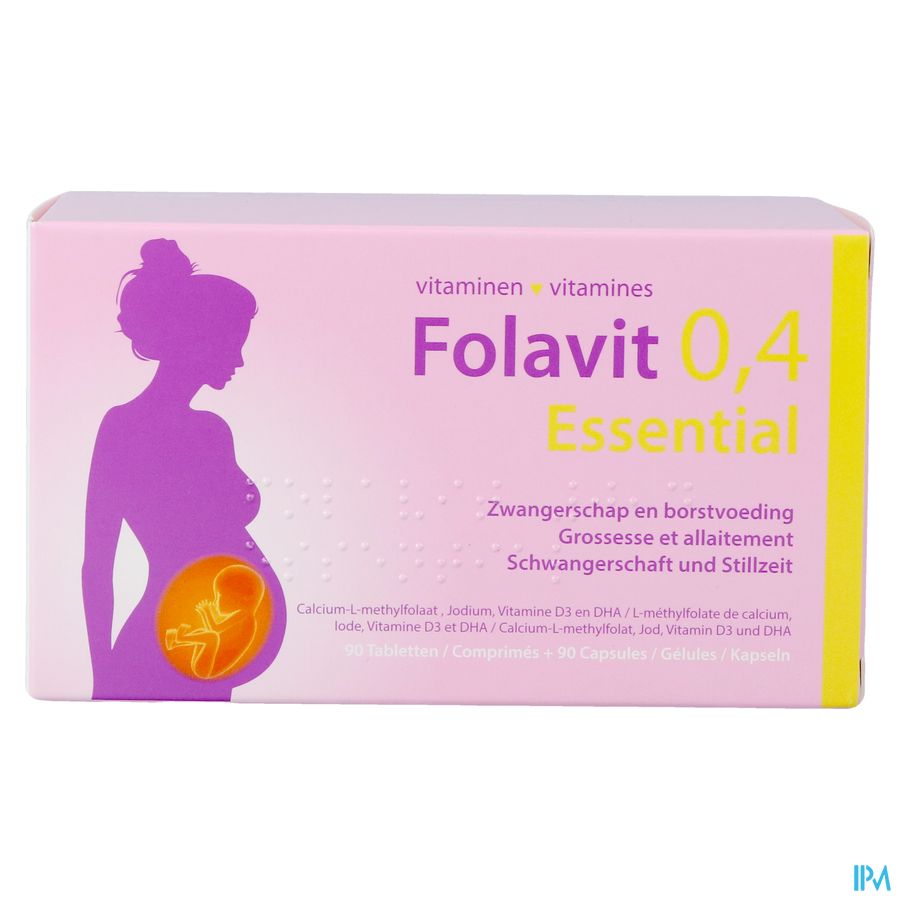 Folavit 0,4mg Essential Tabl 90 + Caps 90 Nf 3