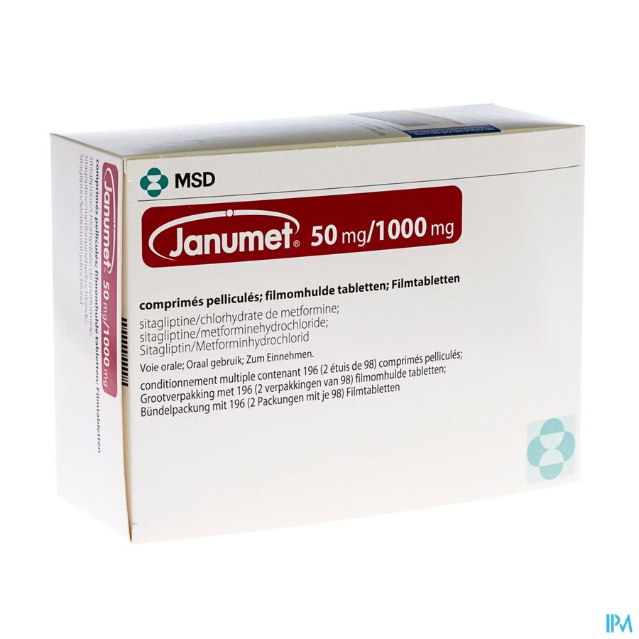 Janumet 50/1000mg Filmomh Tabl 196 Janumet 50/1000mg Filmomh Tabl 196