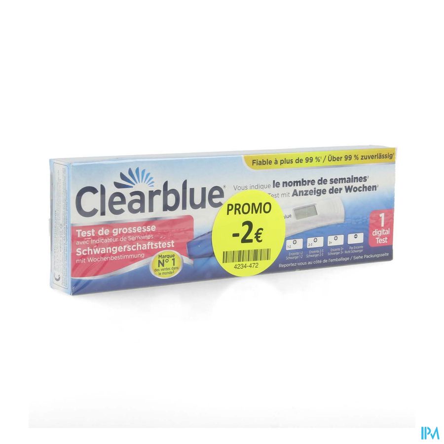 Clearblue Zwgstest Conception Indic 1 Promo -2€ Clearblue Zwgstest Conception Indic 1 Promo -2€