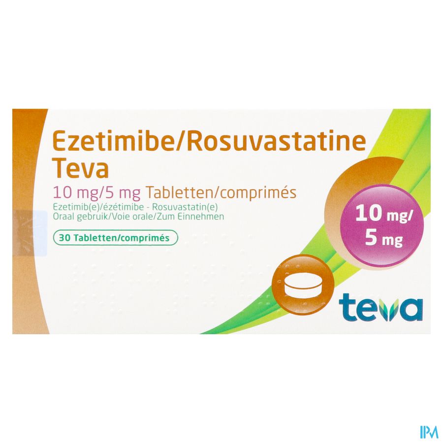 Ezetimibe Rosuvastatine Teva 10mg/ 5mg Comp 30 2