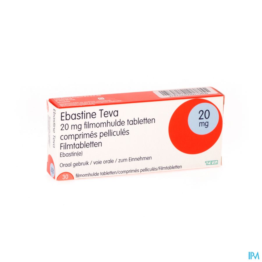 Ebastine Teva Comp 30 X 20mg