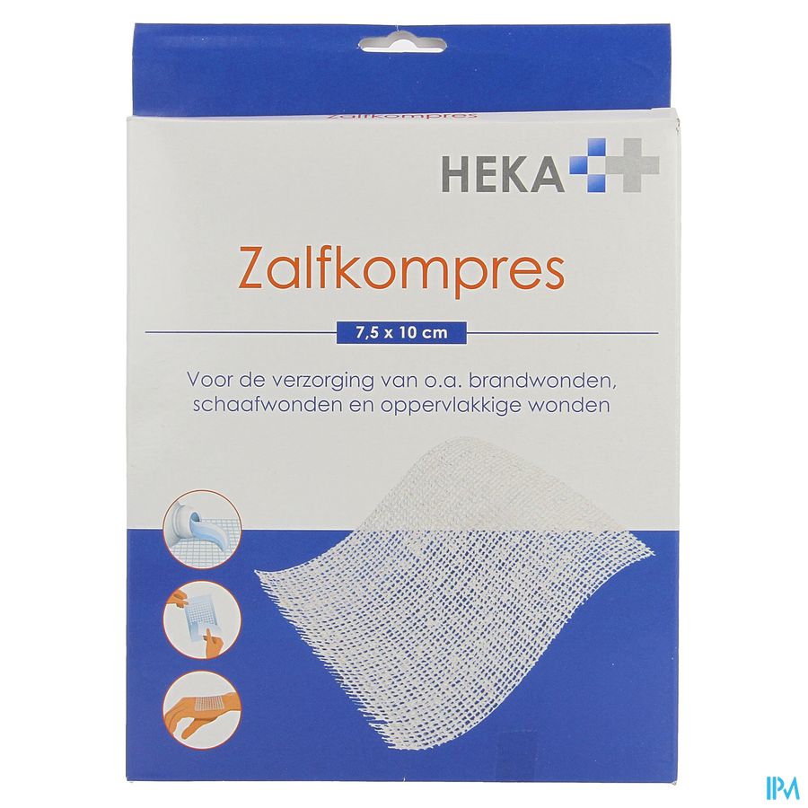 Hekapres Zalfkompres 7,5x10cm 6 1