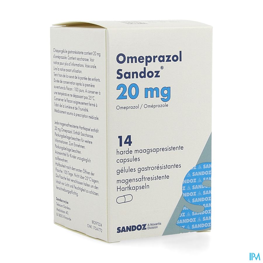 Omeprazol Sandoz Caps Enter 14 X 20mg Omeprazol Sandoz Caps Enter 14 X 20mg