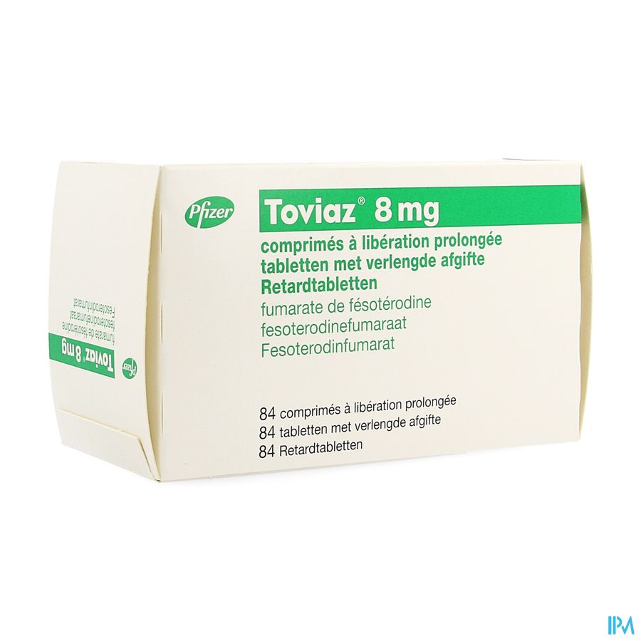Toviaz 8mg Comp Verlengde Afgifte 84 X 8mg Toviaz 8mg Comp Verlengde Afgifte 84 X 8mg