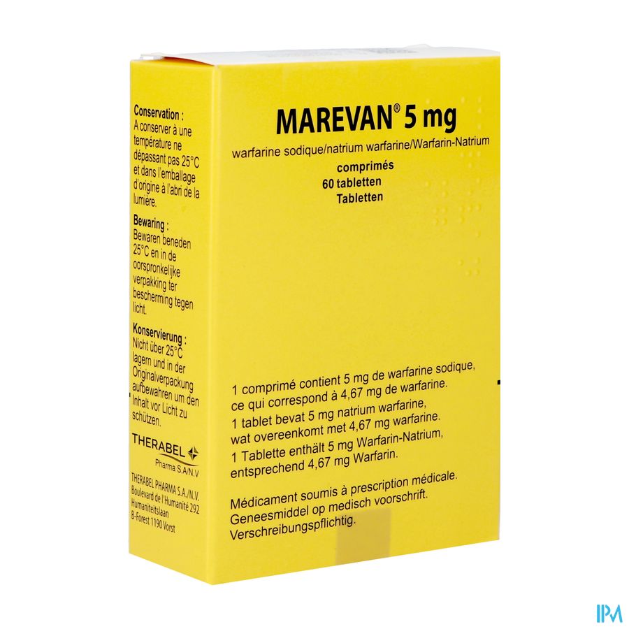 Marevan Comp 60 X 5mg Blister Marevan Comp 60 X 5mg Blister