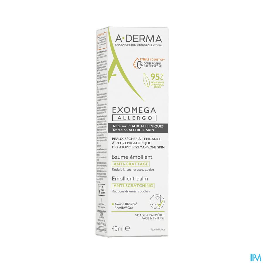 Aderma Exomega Allergo Emolierende Balsem 40ml Aderma Exomega Allergo Emolierende Balsem 40ml