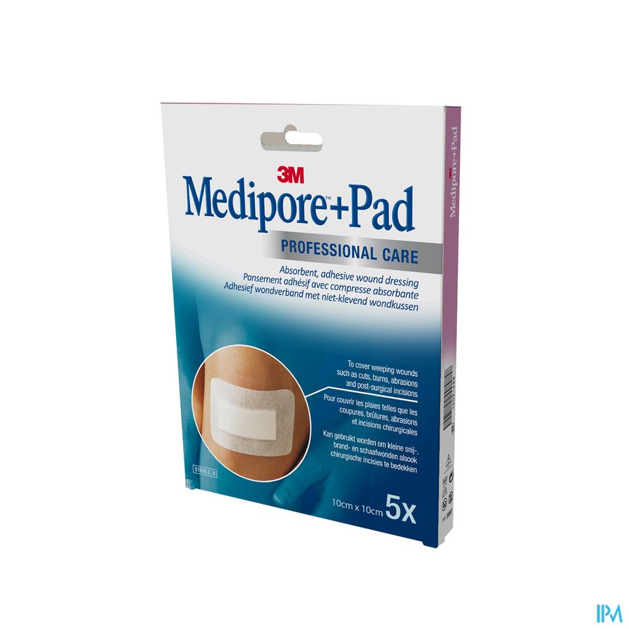 Medipore + Pad 3m 10x10,0cm 5 3566p