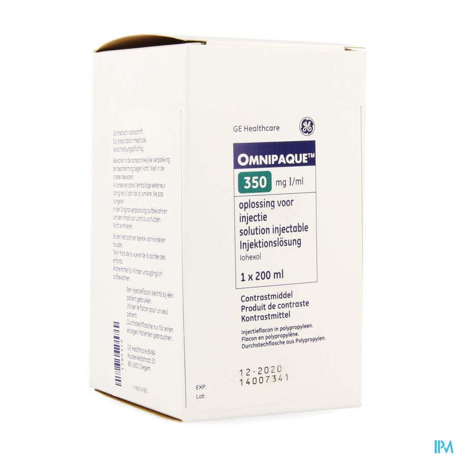 Omnipaque 350 Fl 1x200ml 350mg I/ml Omnipaque 350 Fl 1x200ml 350mg I/ml