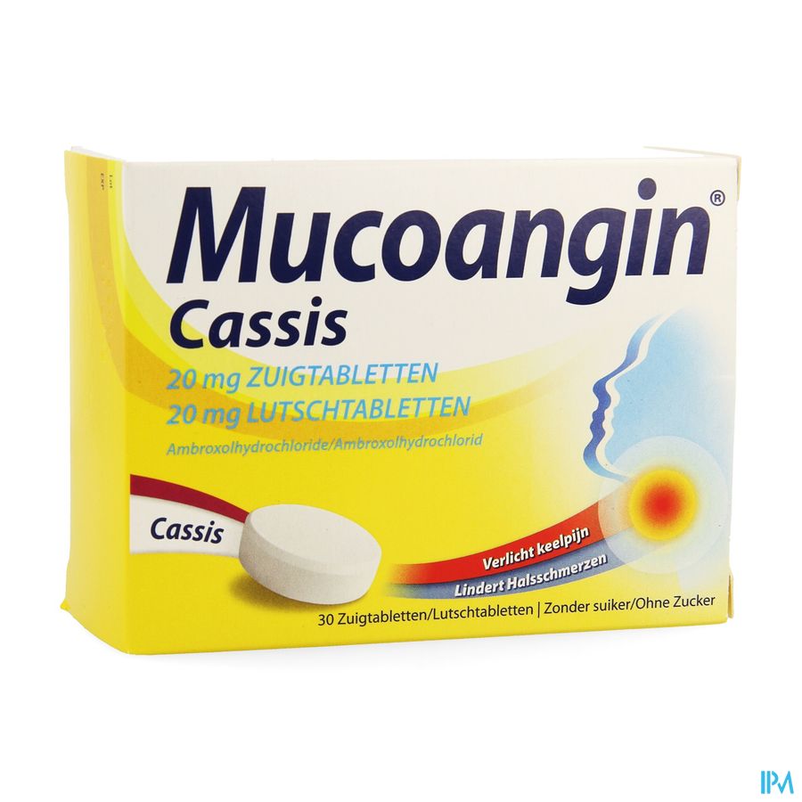Mucoangin Zwarte Bes Zuigtabletten 30x20mg