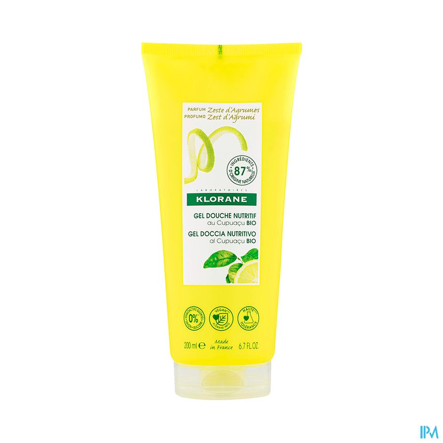 Klorane Lichaam Douchegel Zeste Cistrusvr.200ml Nf Klorane Lichaam Douchegel Zeste Cistrusvr.200ml Nf