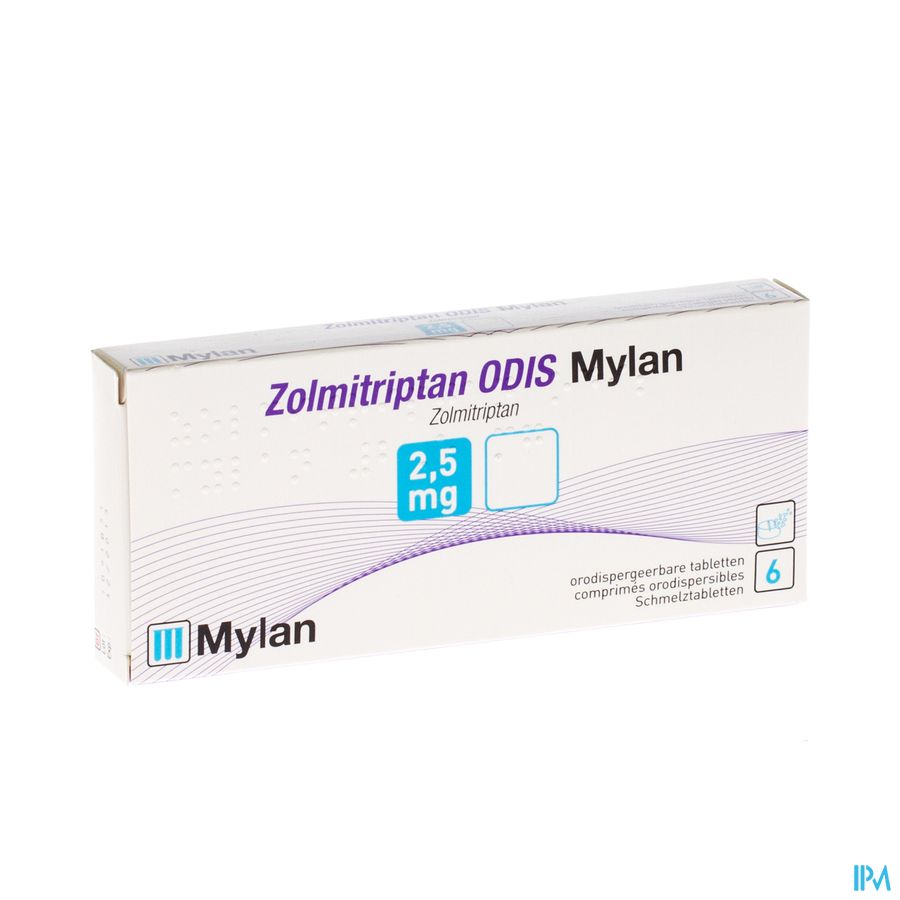 Zolmitriptan Odis Viatris 2,5mg Orodisp.tabl 6 Zolmitriptan Odis Viatris 2,5mg Orodisp.tabl 6