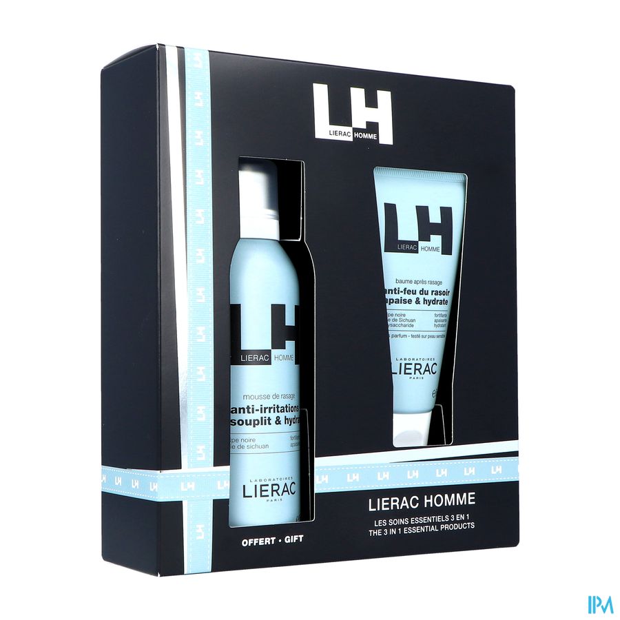 Lierac Kerstkoffer A/balsem 75ml+scheerschuim150ml