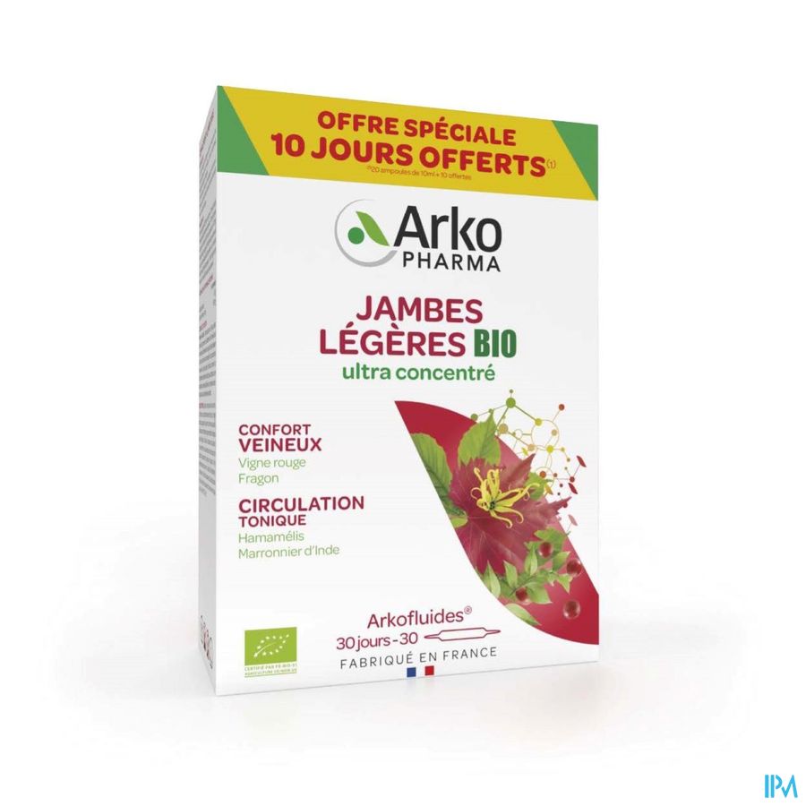 Arkofluides Jambes Legeres Bio Amp 20+10 Gratuit