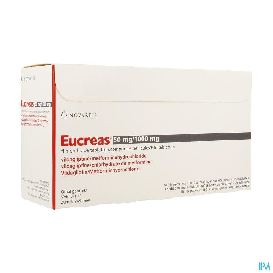 Eucreas 50mg/1000mg Filmomh Tabl 180 Eucreas 50mg/1000mg Filmomh Tabl 180