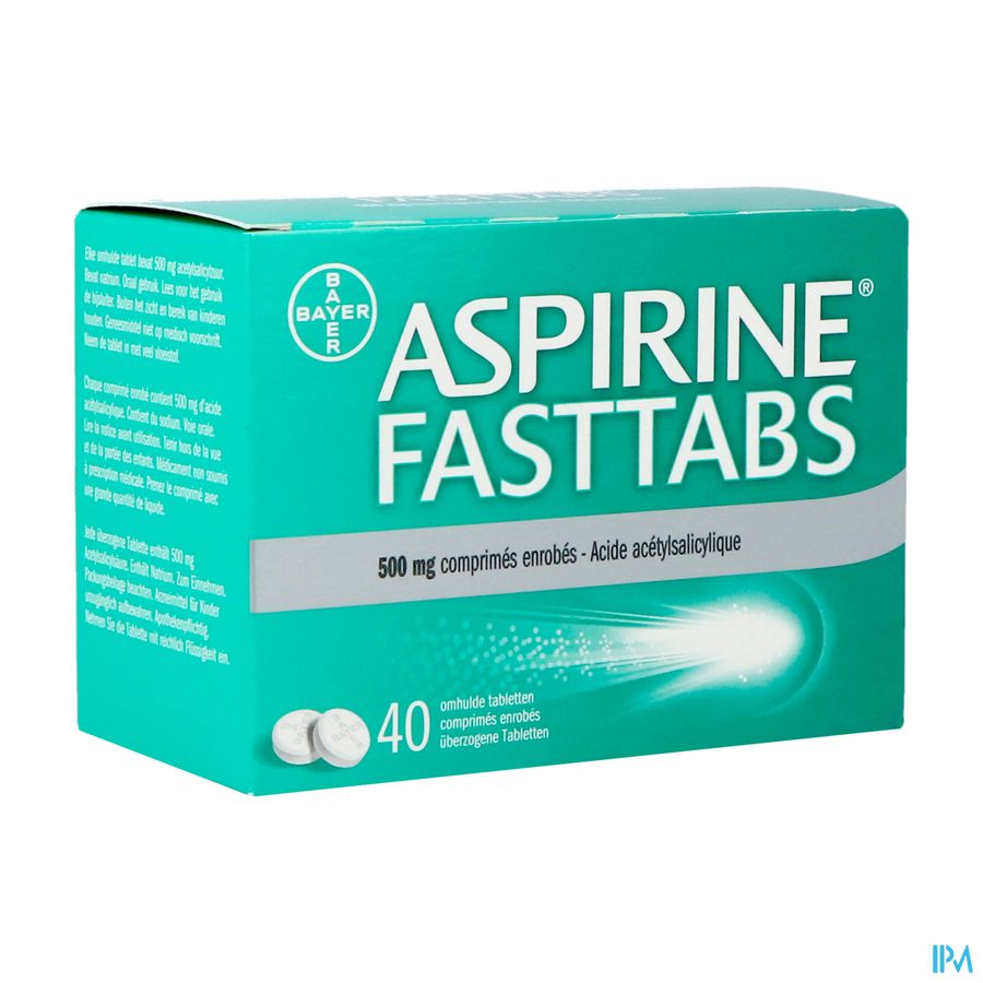 Aspirine Fasttabs 500mg Comp Pell 40 Aspirine Fasttabs 500mg Comp Pell 40