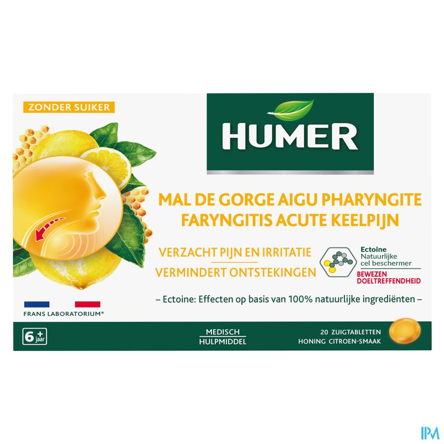Humer Faryngitis Acute Keelpijn Honing&citr.past20 1