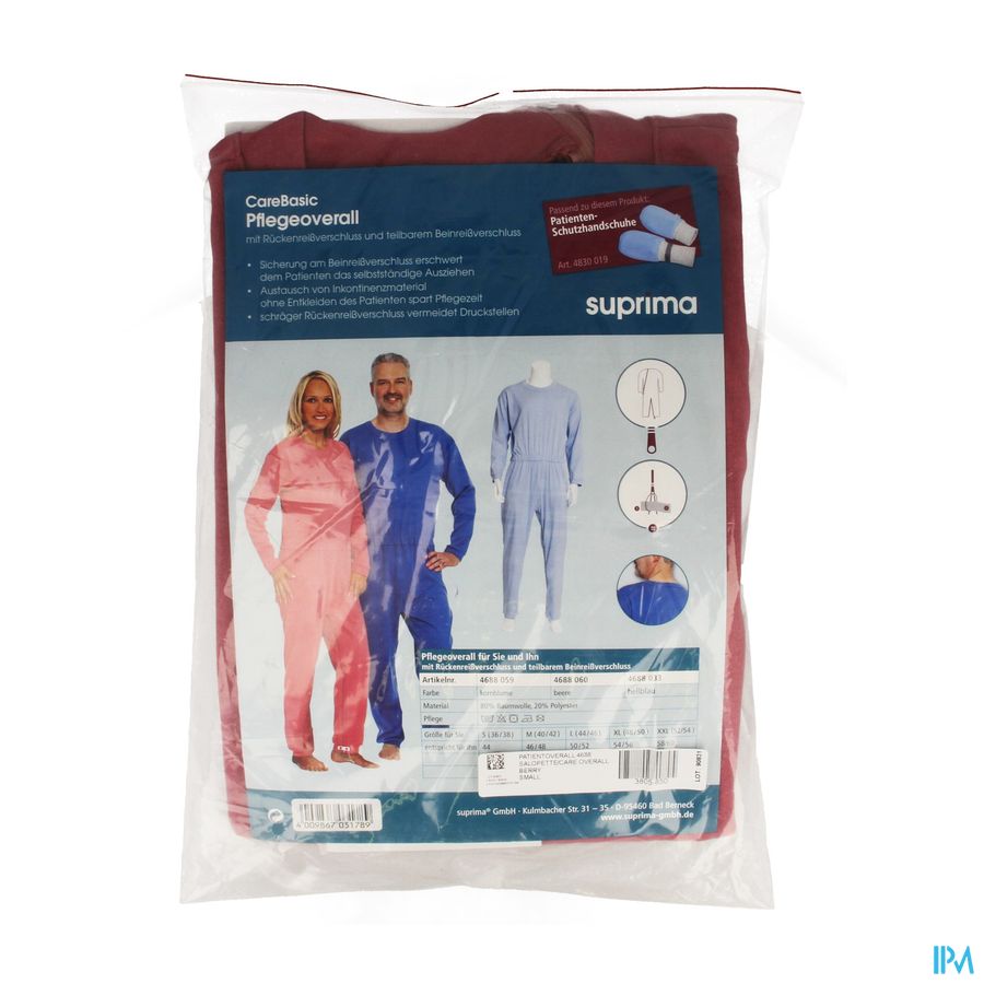 Suprima 4688 Salopette Ferm. Eclair Homard S Suprima 4688 Salopette Ferm. Eclair Homard S