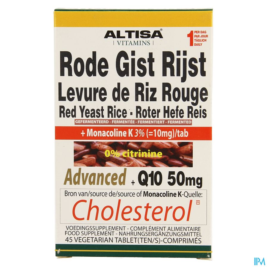 Altisa Rode Gist Rijst Adv.complx+q10 Natur Tabl45 3