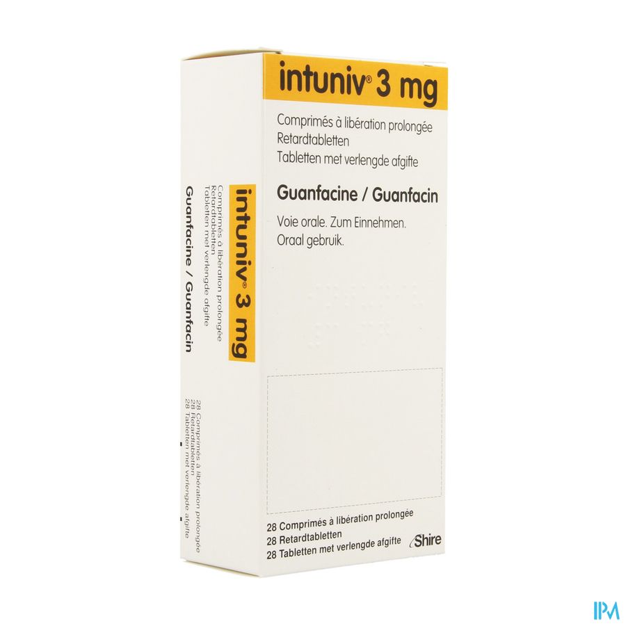 Intuniv 3mg Verlengde Afgifte Comp 28 X 3mg Intuniv 3mg Verlengde Afgifte Comp 28 X 3mg