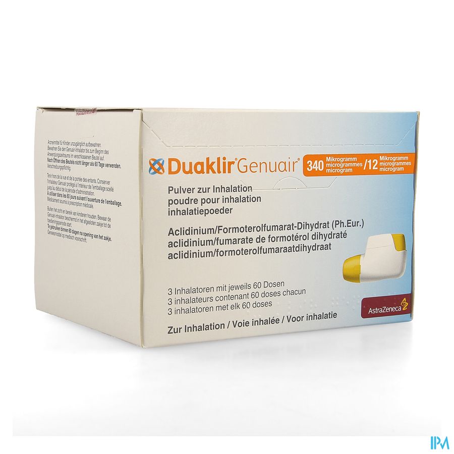 Duaklir Genuair 340mcg/12mcg Pdr Inhal. 3x60 Dosis Duaklir Genuair 340mcg/12mcg Pdr Inhal. 3x60 Dosis