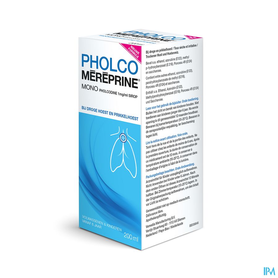 Pholco Mereprine Mono 1mg/ml Siroop 200ml Pholco Mereprine Mono 1mg/ml Siroop 200ml