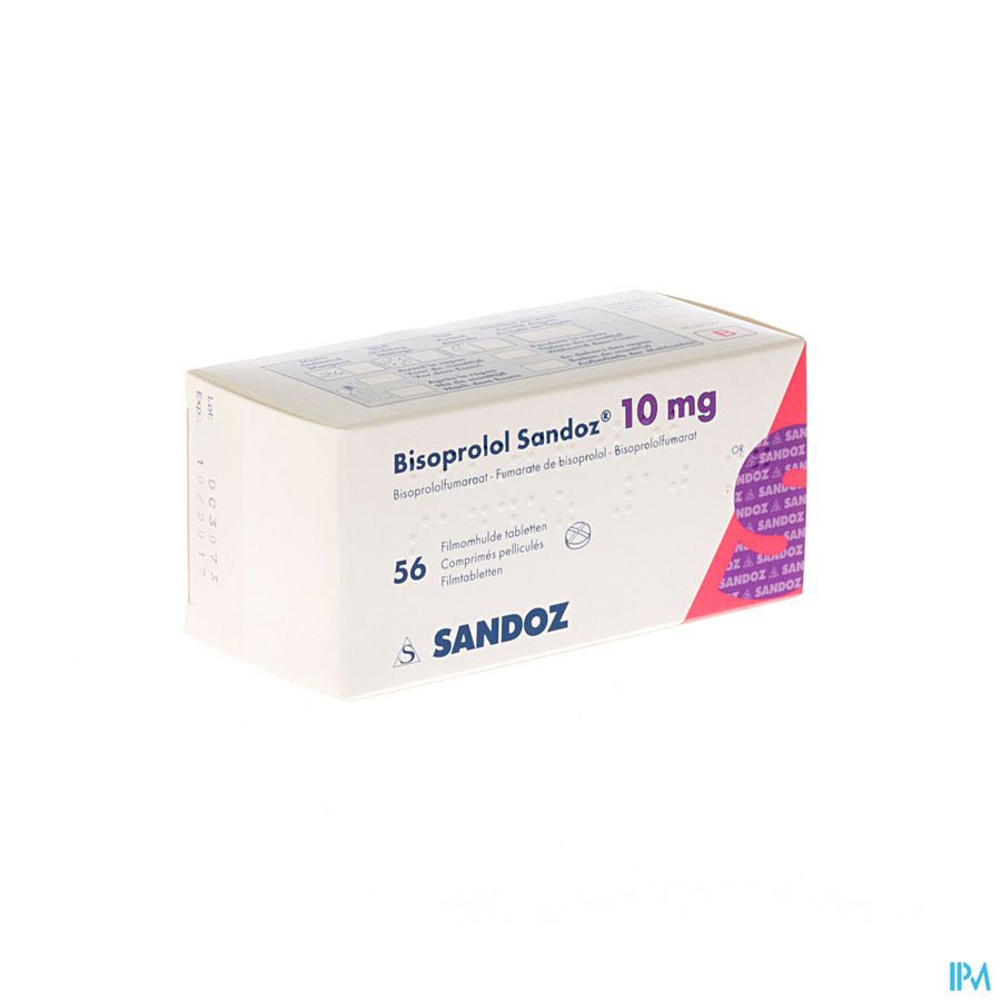 Bisoprolol Sandoz 10mg Tabl 56 X 10mg Bisoprolol Sandoz 10mg Tabl 56 X 10mg