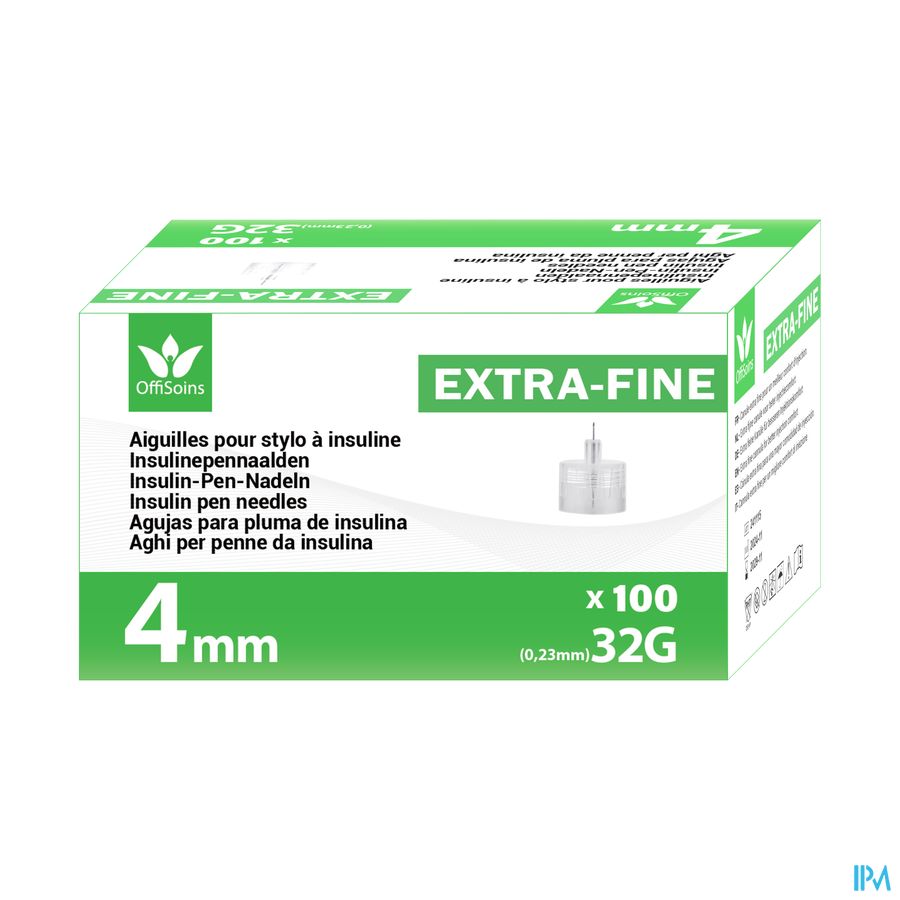 Offisoins Aiguilles Stylo Insuline 32gx4mm 100