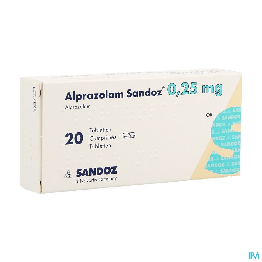 Alprazolam Sandoz 0,25mg Comp 20 X 0,25mg 1