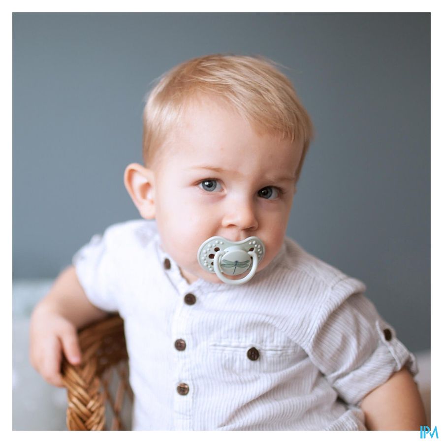 Difrax Fopspeen Dynamic Botanic Blue&green 3m+ 2 4