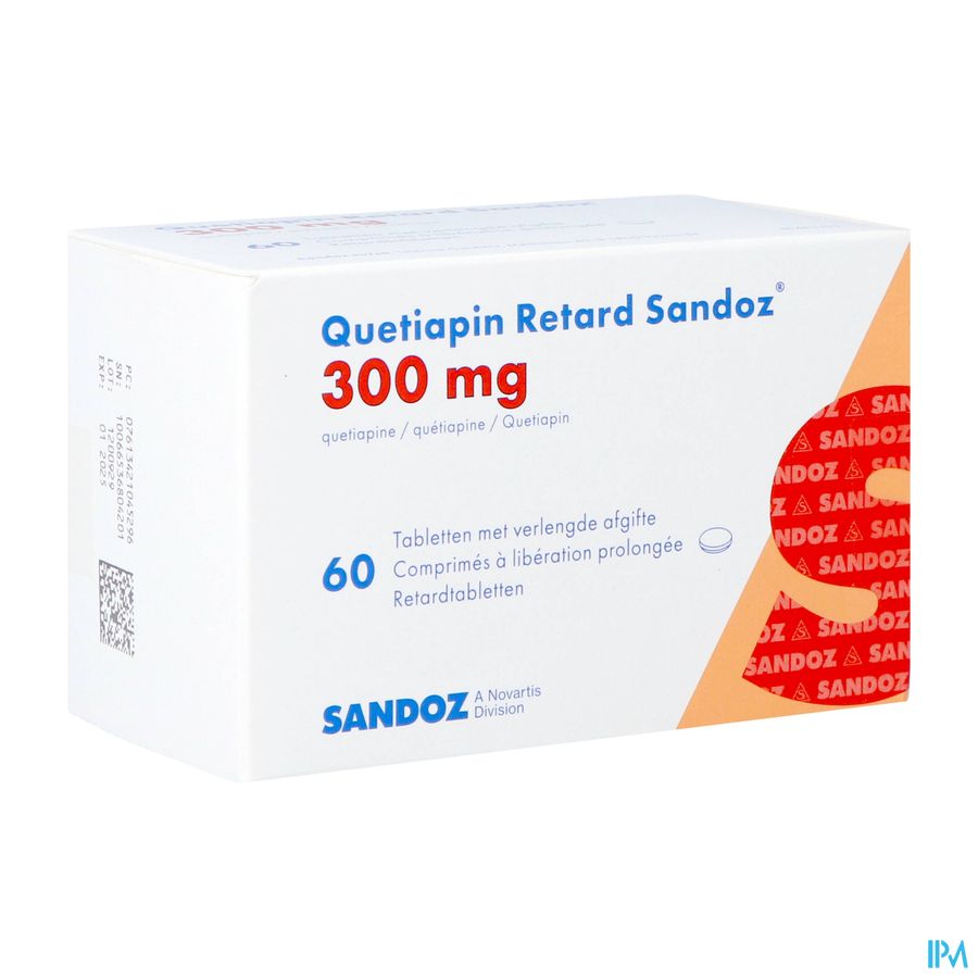 Quetiapin Retard Sandoz 300mg Verl.afg. Comp 60 Quetiapin Retard Sandoz 300mg Verl.afg. Comp 60