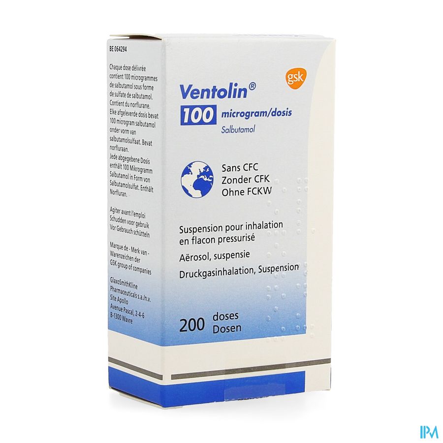 Ventolin Aero Inhal 200dos 100mcg/d Ventolin Aero Inhal 200dos 100mcg/d