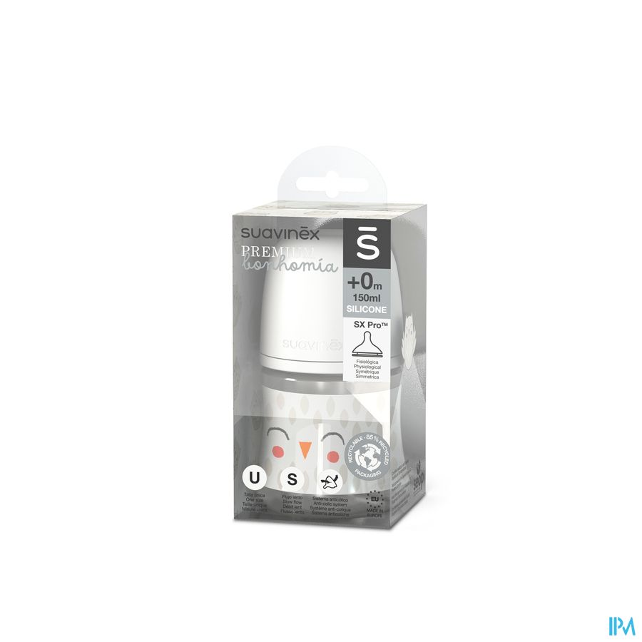 Suavinex Bonhomia Bottle Pa Sili.featherbeige150ml Suavinex Bonhomia Bottle Pa Sili.featherbeige150ml